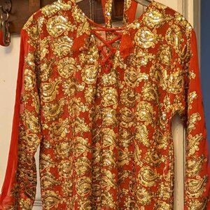 Dazzling Vintage 70's Long Beaded Dress